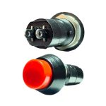 Switch pulsador base redonda rojo SW18